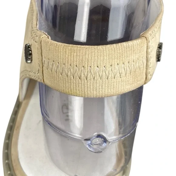 Phillip Lim Open-Toe Platform Chunky Sandal Lace-Up Ivory Beige Leather Boho - Picture 6 of 10